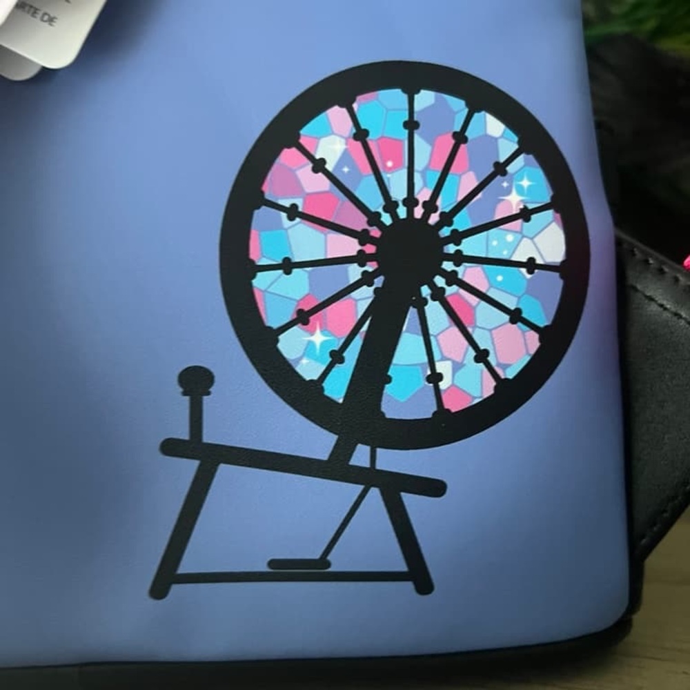 Disney Stained Glass Princess Backpack with Pink Bow - Picture 6 of 10